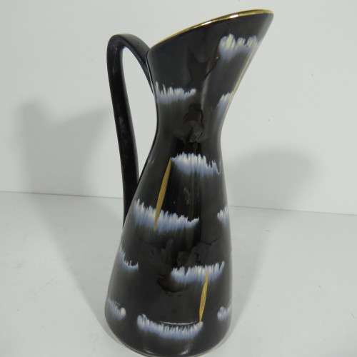 Vintage black porcelain pitcher