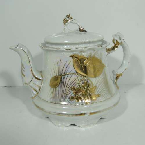 C. Tielsch and Co Altwassen Silesia Germany 1875 teapot, sugar pot and milk jug - Pearlware