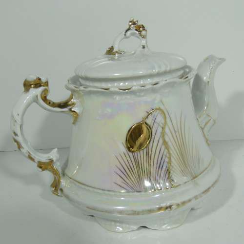 C. Tielsch and Co Altwassen Silesia Germany 1875 teapot, sugar pot and milk jug - Pearlware