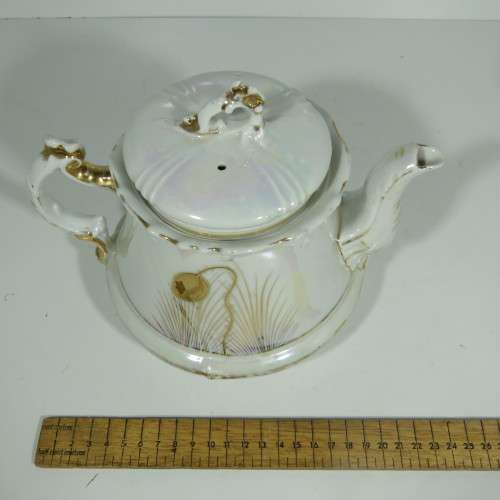 C. Tielsch and Co Altwassen Silesia Germany 1875 teapot, sugar pot and milk jug - Pearlware