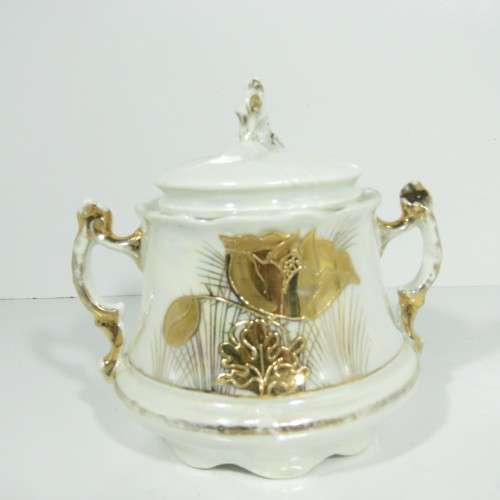 C. Tielsch and Co Altwassen Silesia Germany 1875 teapot, sugar pot and milk jug - Pearlware