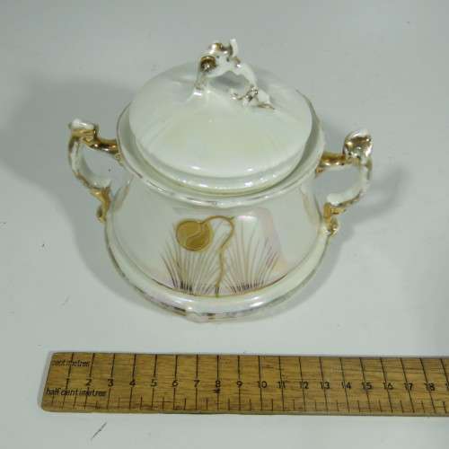 C. Tielsch and Co Altwassen Silesia Germany 1875 teapot, sugar pot and milk jug - Pearlware