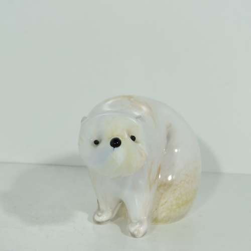Langham crystal glass ice bear paperweight