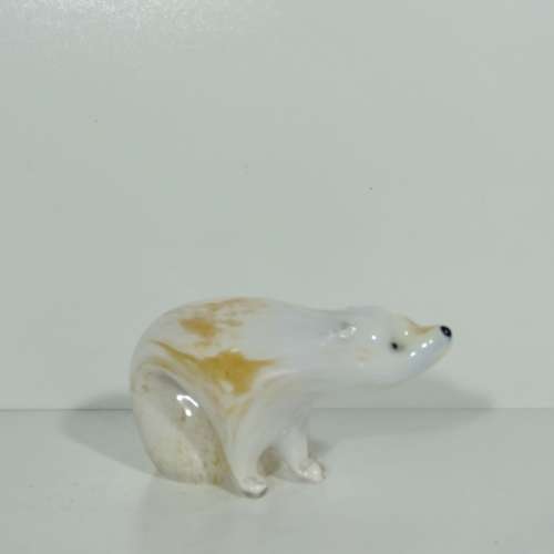 Langham crystal glass ice bear paperweight