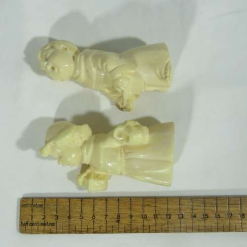 Italian singing children - Pair of resin sculptures