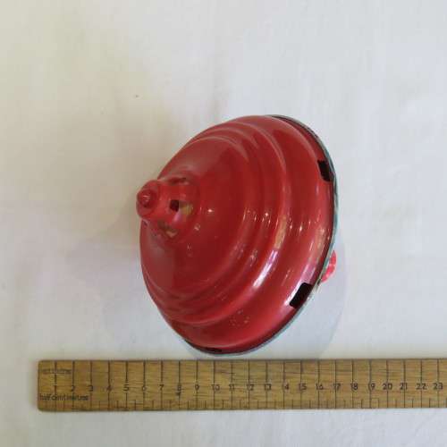 Vintage tinplate and plastic spin top - Made in Western Germany