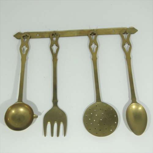 Brass kitchen display set (serving set)