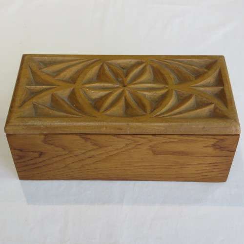 Vintage Oak and Beach wood jewelry box