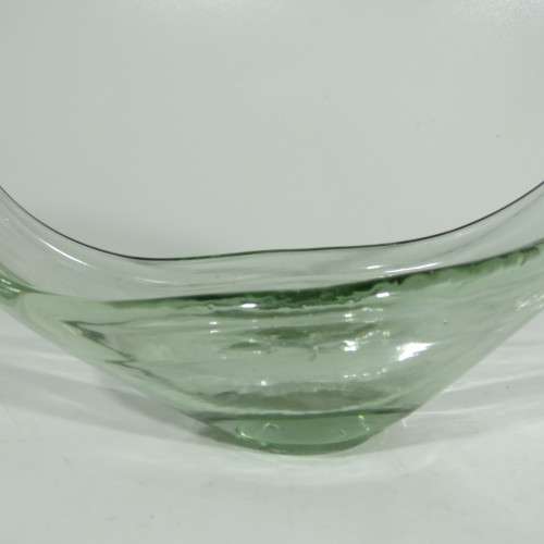 Spanish handmade glass sweets basket - Small chip at base