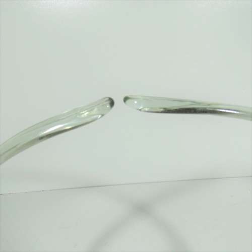 Spanish handmade glass sweets basket - Small chip at base