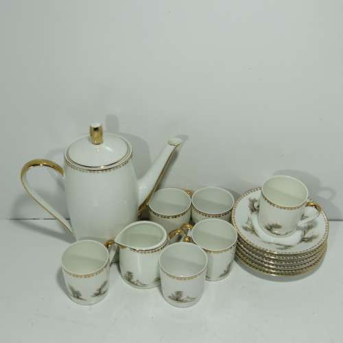 Portuguese COIMBRA Espresso set - 15 Pieces - Pot height 19 cm