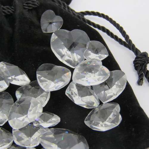 Lot of 25 Swarovski hearts in bag