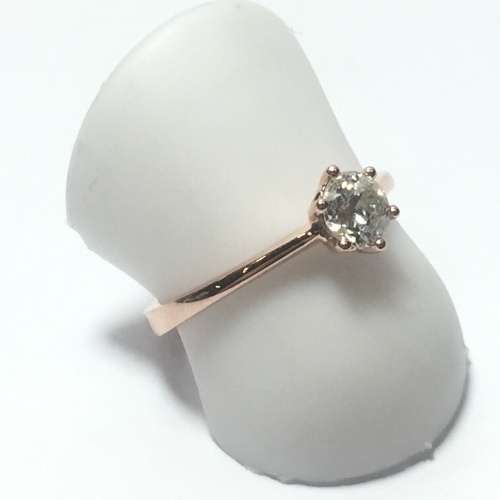 9kt Rose gold diamond ring with 0.49ct diamond