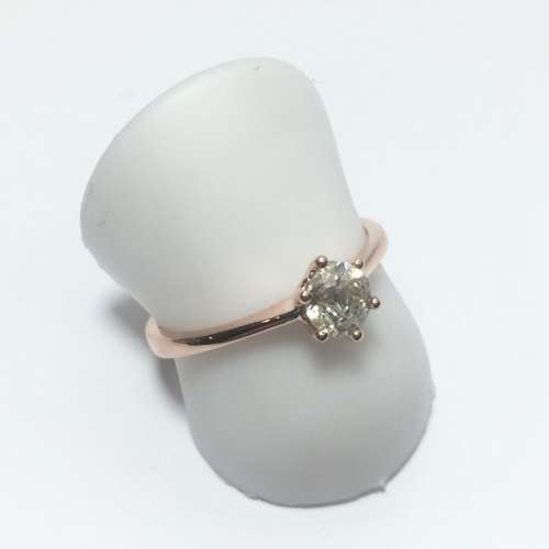 9kt Rose gold diamond ring with 0.49ct diamond