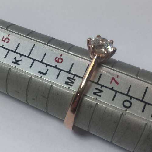 9kt Rose gold diamond ring with 0.49ct diamond