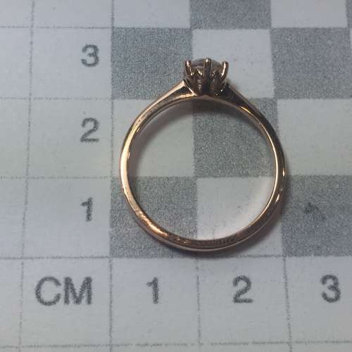 9kt Rose gold diamond ring with 0.49ct diamond