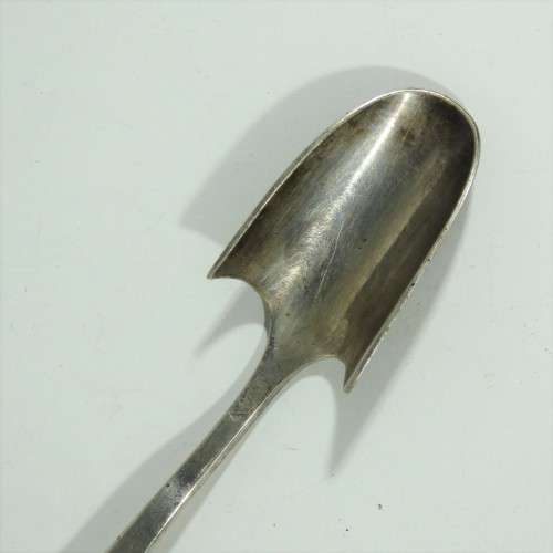 Vintage silverplated stilton cheese spoon with bone handle