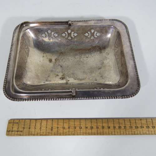 Silverplated serving dish