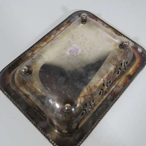 Silverplated serving dish