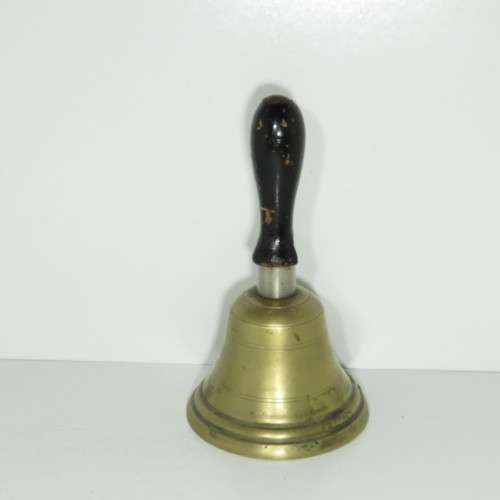 OLD school bell with multiple repairs - Length 23 cm