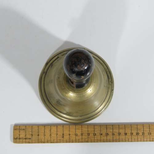 OLD school bell with multiple repairs - Length 23 cm
