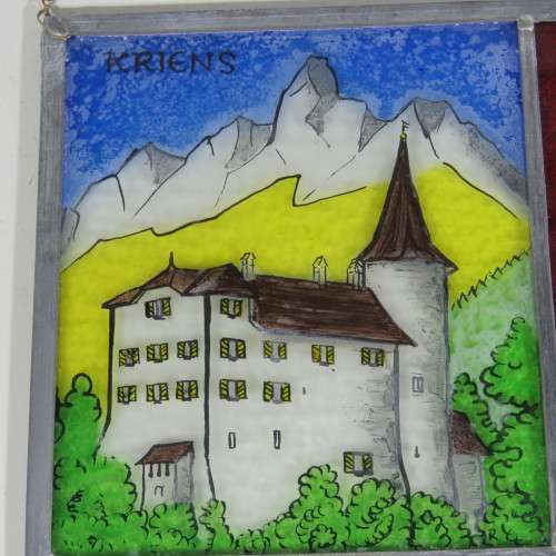 Kriens Pistolen-Gruppen Schiessen Schauensee stained glass window hanging