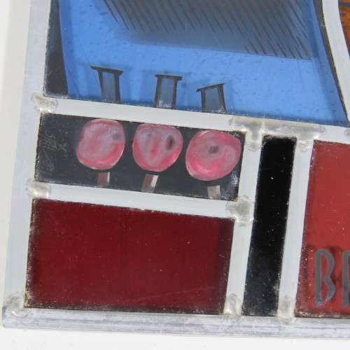 Bundes Brief Schiessen 1977 Brunnen stained glass window hanging