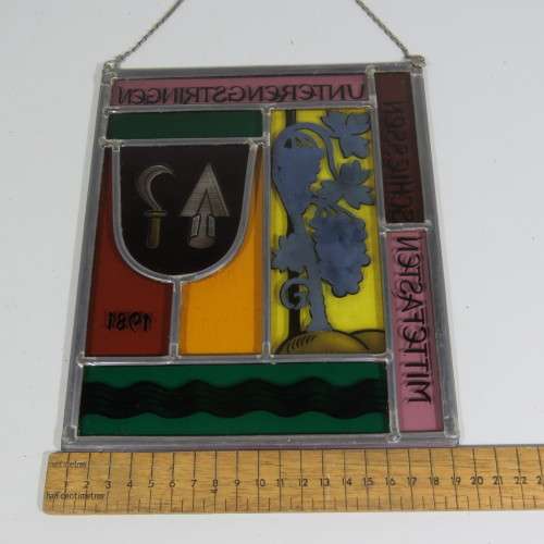 Mittefasten Schiessen Unterengstringen 1981 stained glass window hanging