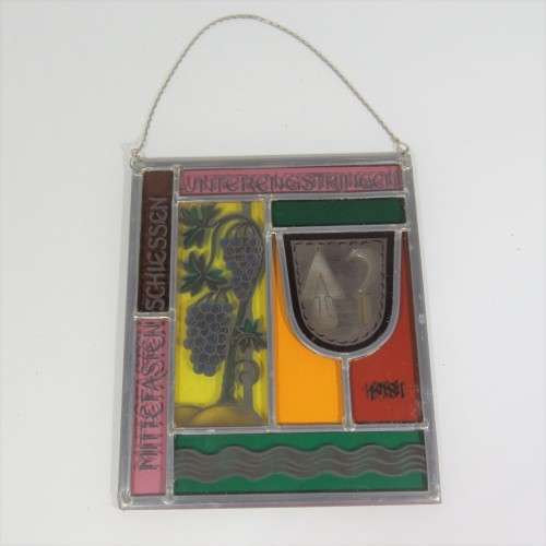 Mittefasten Schiessen Unterengstringen 1981 stained glass window hanging