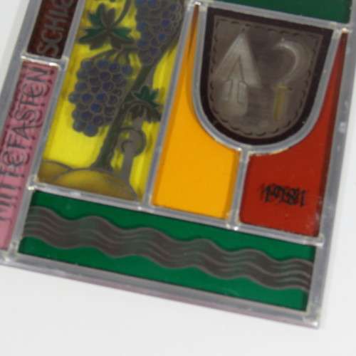 Mittefasten Schiessen Unterengstringen 1981 stained glass window hanging