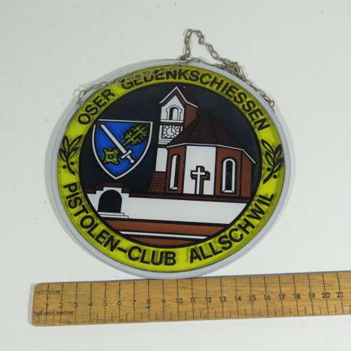 Oser Gedenkachiessen Pistolen-Club Allschwil window hanging
