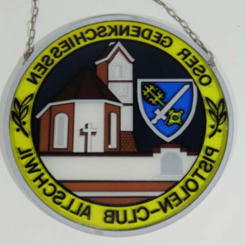 Oser Gedenkachiessen Pistolen-Club Allschwil window hanging