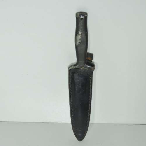 Vintage Gerber boot knife with leather sheath
