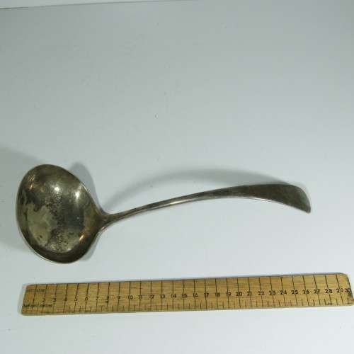 Vintage JR and S silverplated soup ladle