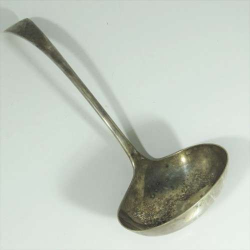 Vintage JR and S silverplated soup ladle