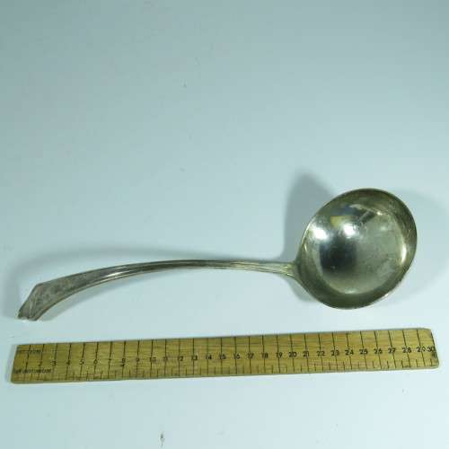 Vintage EMESS plate EPNS soup ladle