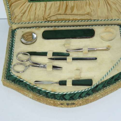 Vintage Nail care kit in case - Some tools missing