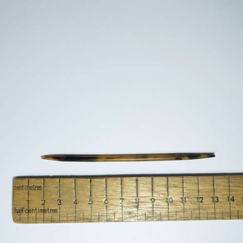 Vintage Faux tortoise shell nail care cleaning kit in case - Some items missing
