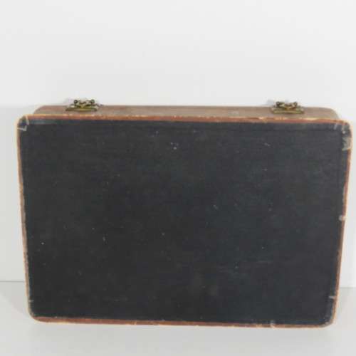 Vintage Faux tortoise shell nail care cleaning kit in case - Some items missing
