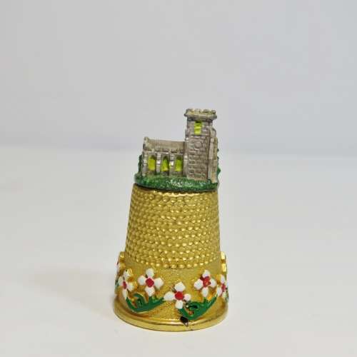 Vintage Goldplated thimble village