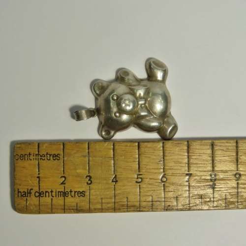 Sterling silver teddy bear pendant - Weighs 8,8 g