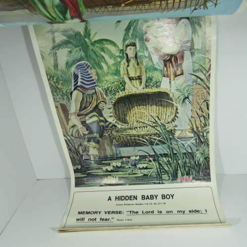 Kindergarten Sabbath school picture roll - Vintage - 87cm