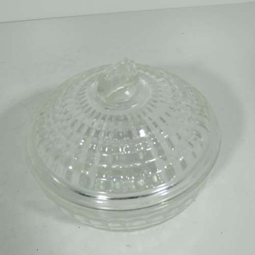 Vintage glass bowl with lid - Made in France