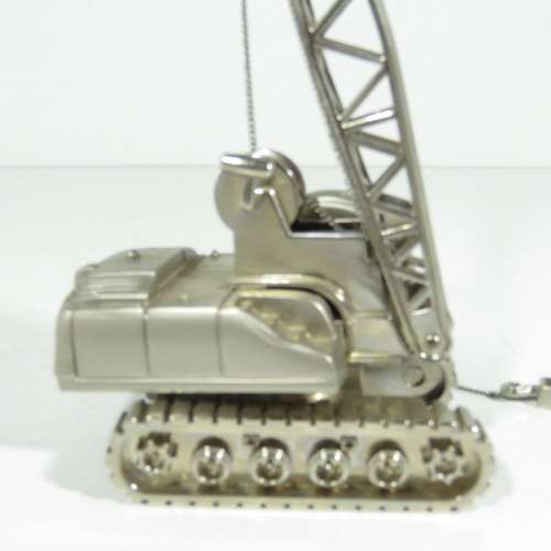 Construction crane metal model desk clock - Needs new battery