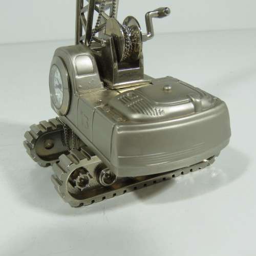 Construction crane metal model desk clock - Needs new battery