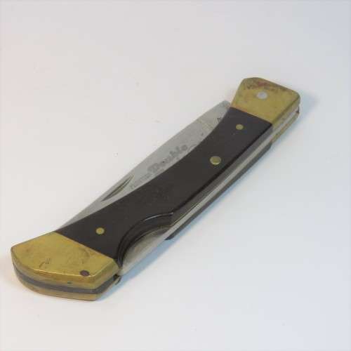 Frontier Double Eagle USA pocket knife with leather pouch - Clip of pouch is broken