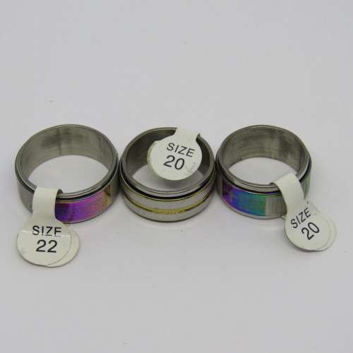 Lot of 14 stainless steel costume jewellery rings