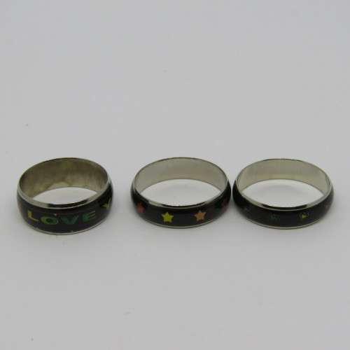 Lot of 14 stainless steel costume jewellery rings