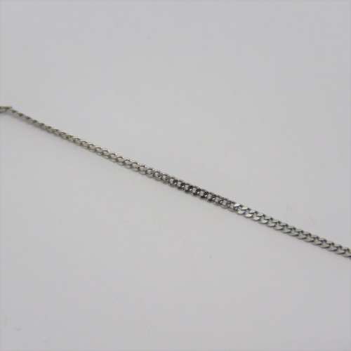 Sterling silver necklace with blue stone pendant - Weighs 2.0grams - Size: 26cm