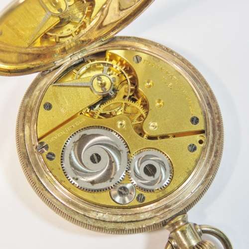 1922 Elgin Full hunter gold plated pocketwatch - Not working - Serial 24807791